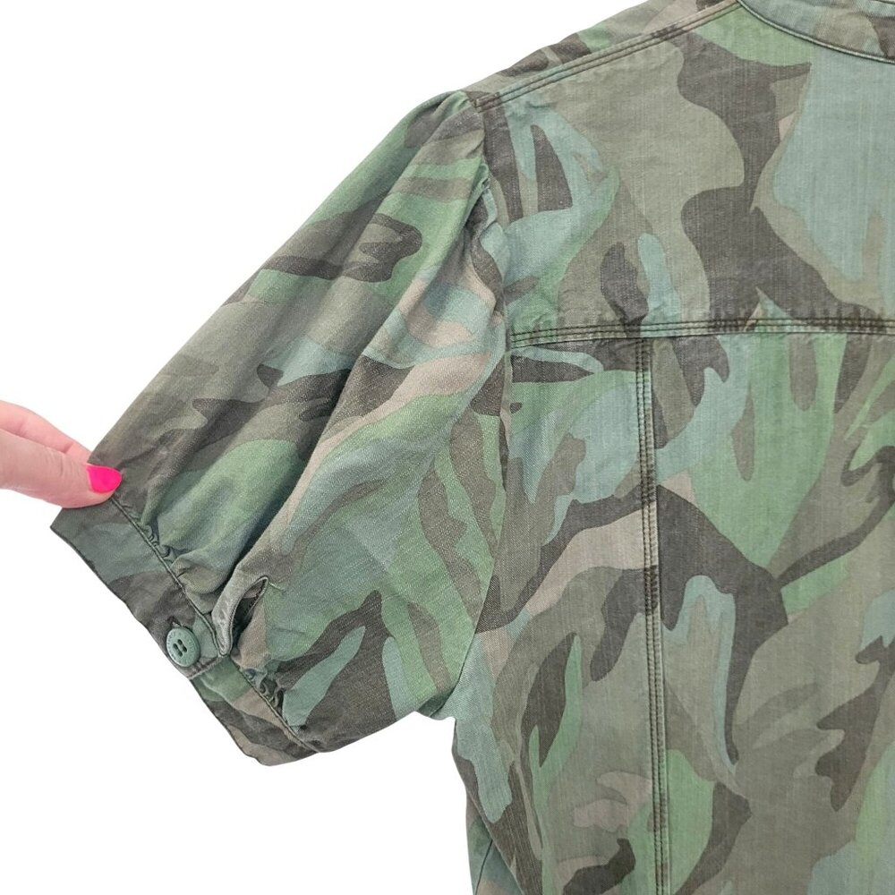 Sanctuary Standard Surplus Risk Taker Romper Womens Size 12 Palm Camo - Picture 5 of 7